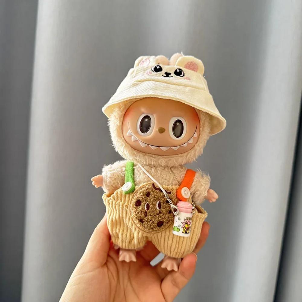Cute Mini Plush Doll'S Bib Pants 17cm Labubu I II Idol Dolls Sitting Party Clothing Outfit Accessories For Korea Kpop Exo