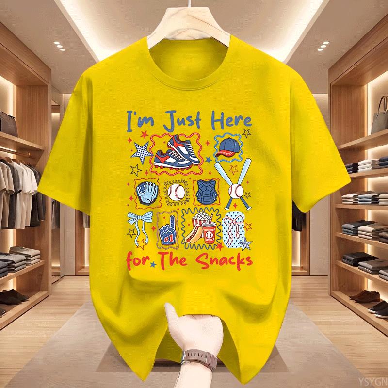 Baseball Snack Tshirt Funny Game Day Tee Cute Sporty Outfit Unisex Unisex Mom Gift Casual Cotton Short Sleeve Printed T Shirts