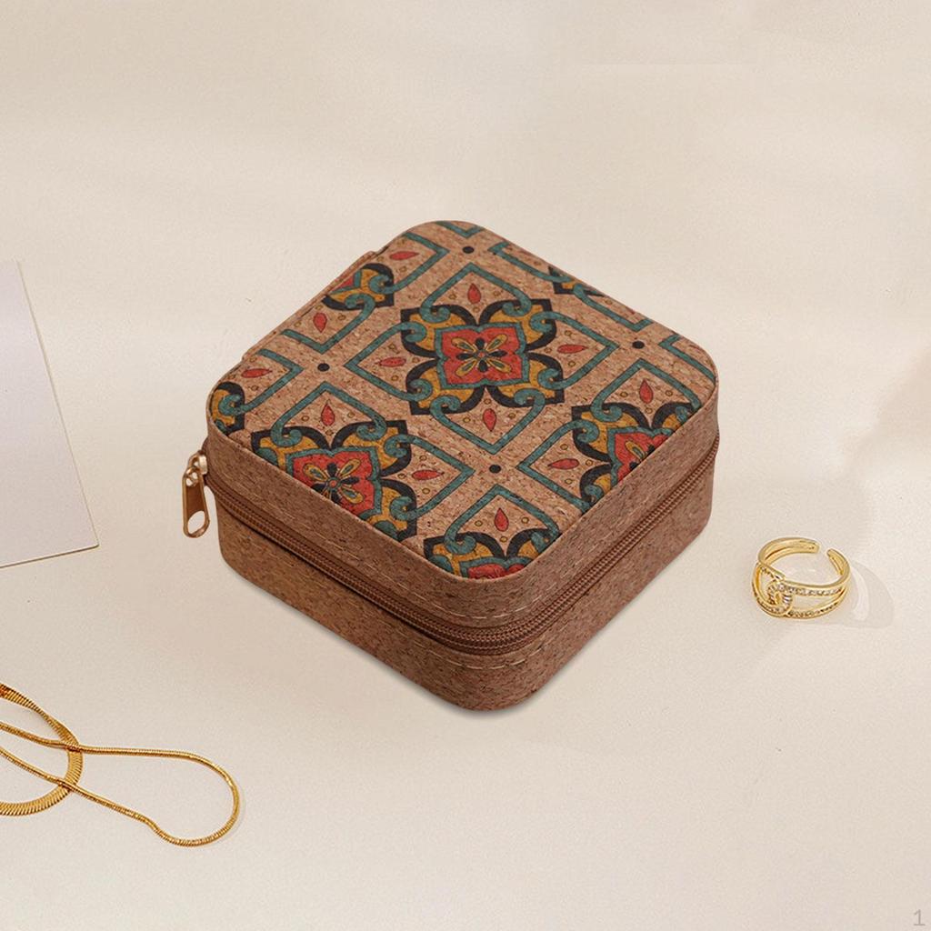 Travel Jewelry Box Compact Collectible Mini Trinket Holder Storage Case for Earrings