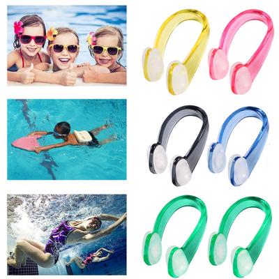4pcs 6 Colors Waterproof Soft Swim Earplug Earplug Suit Pool Accessories Swimming Nose Clip