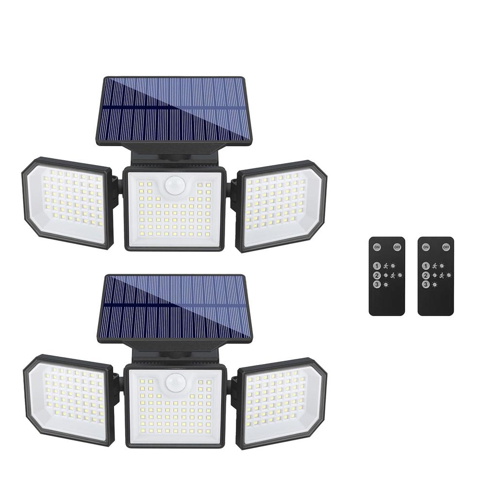VNN Solar Light Outdoor Waterproof Induction Light 167 LED Luminous Flux Up To 2500 3 Types of Smart Modes 1800 mAh Large Capacity Battery Super High