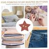 20MM Wooden Five Point Star Buttons Star Shape Sewing Buttons with 2 Hole for Dress Sweater Art Craft Sewing Knitting