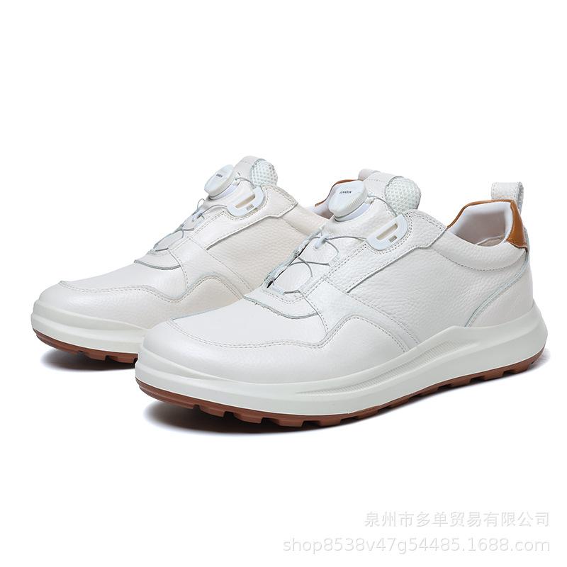 

Т дом первый слой коровьей кожи бизнес вращающаяся кнопка спортивная обувь новая уличная низкая модная универсальная кожаная повседневная обувь 45 белый