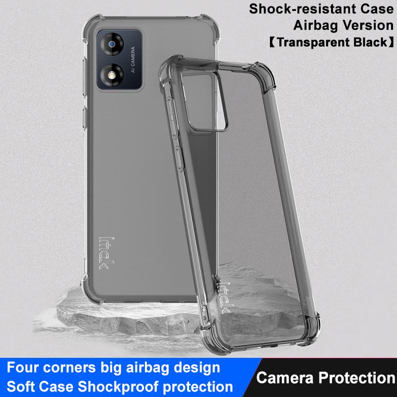 

IMAK Для Motorola Moto E13 4G Прозорий чохол для телефону з ТПУ Амортизуюча кришка з дизайном повітряних подушок на чотирьох кутах Transparent Black