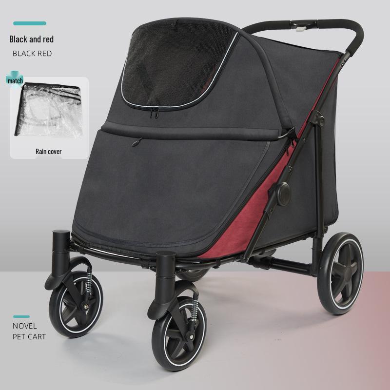 "Spacious Outdoor Pet Stroller for Medium and Large Disabled Dogs and Cats"