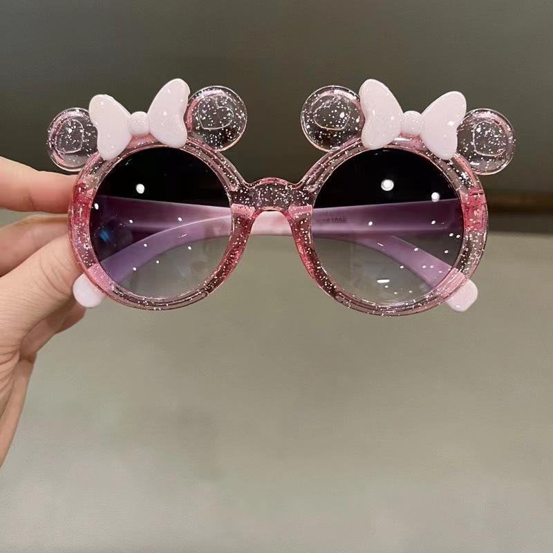 New Crystal Bow Children'S Sunglasses Sunscreen Cute Girls Fashion Trend Personalized Cartoon Eyeglasses Uv400 Eyewear