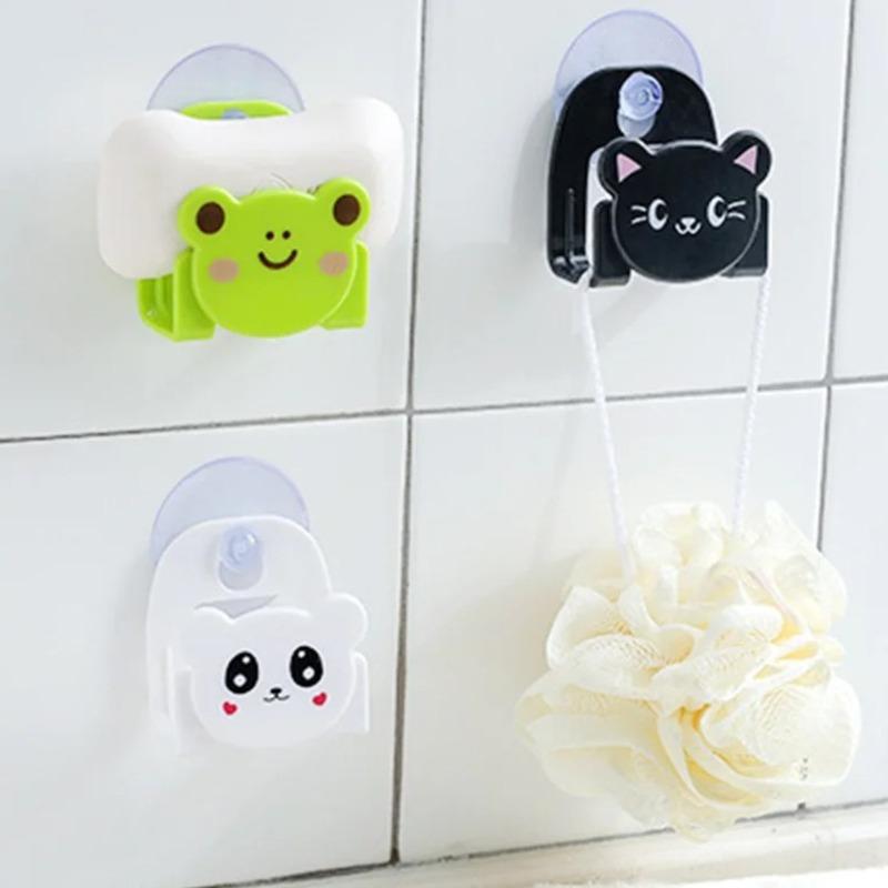 4pcs Holder Kitchen Sink Soap Rack Drainer Rack  Kitchen Suction Cup Sink Drain Rack Sponge Storage Bathroom Accessories