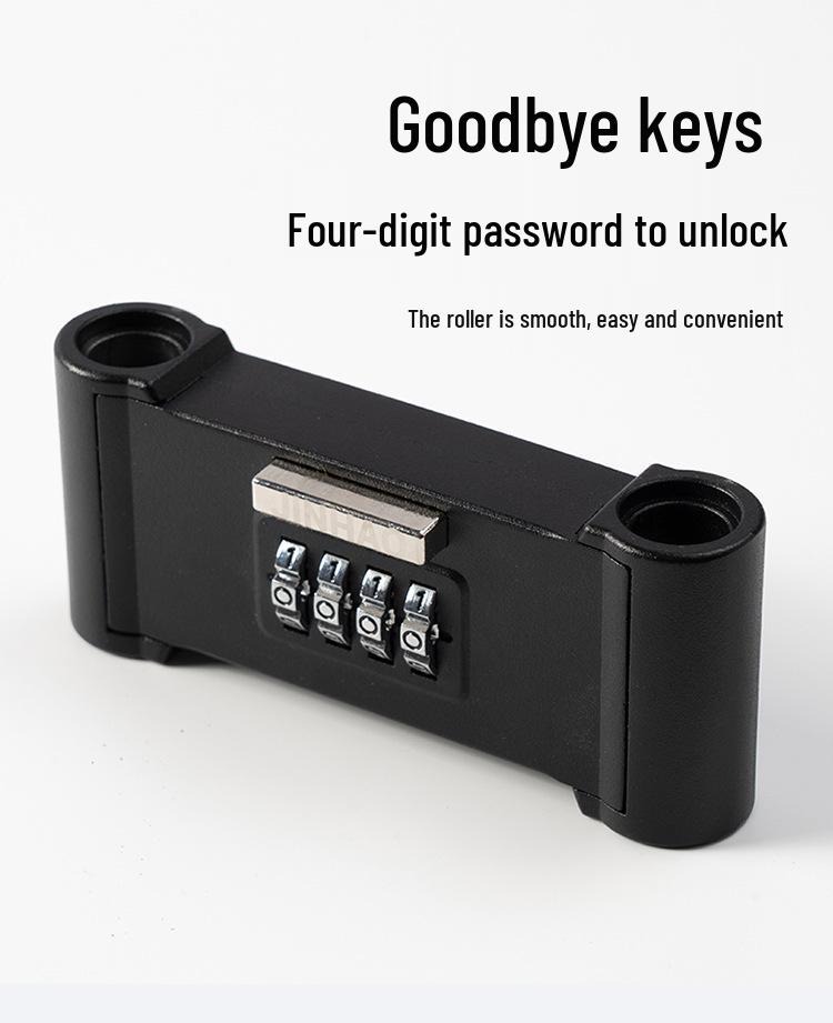 Shear & Pry-Resistant U-Shaped Glass Door Password Lock
