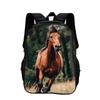 Horse Backpack Animal Horse 3D Printed Large Capacity New Handsome Casual Backpack for Primary and Secondary School Students