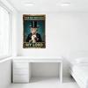 Vintage anthropomorphes Katze Smoking Toilettenpapier Metallschild - Skurriles Retro-Dekor für Zuhause Café Bar