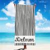 Personalized Girls Beach Towel With Name Custom Beach Towels Striped Pool Towel with Logo Text For Wholesale Beach Accessories