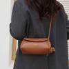 Lightweight Women Shoulder Pouch Solid Color Mini Flip Crossbody Bag Soft PU Pillow Bag  School