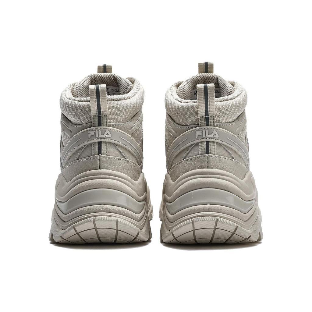 Fila Fishbone 1S Mid Comfortable Versatile Shock Absorbing Wear Resistant High Top Casual Shoes Women Casual Shoes Beige F12W341112FOM