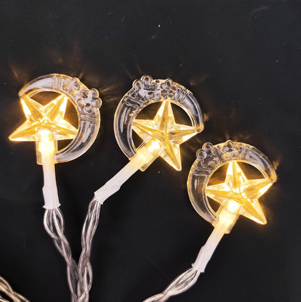 Middle East Moon & Star LED String Lights for Bedroom Atmosphere