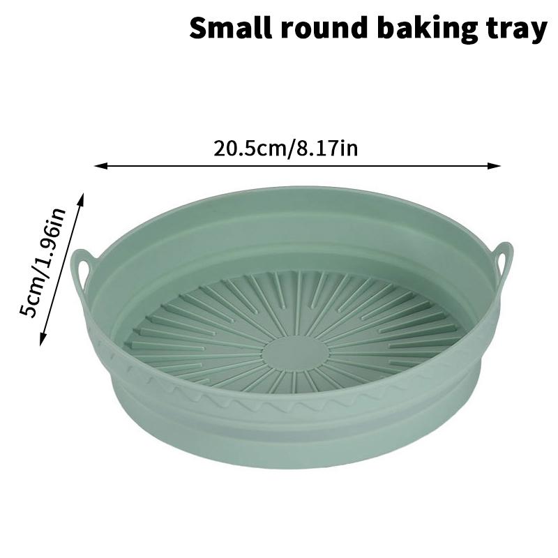 Foldable Air Fryer Silicone Mould Reusable Air Fryer Basket Food Safe Non Stick Air-Fryer Kitchen Accessorie Cooking Tool