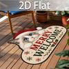 Christmas Cat Welcome Doormat 2D Flat Cute Santa Cat Entrance Floor Mat Non‑slip Holiday Door Rug for Indoor Outdoor Home Decor