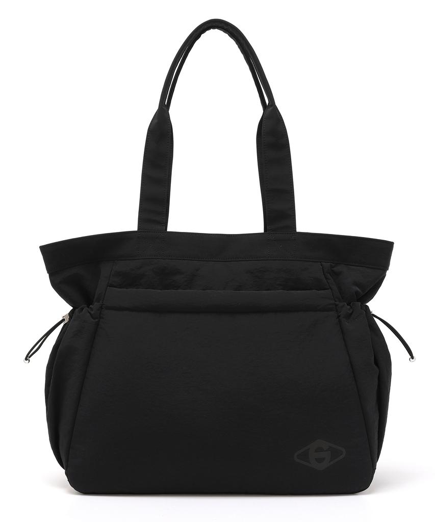 Aged Gray String Shopper Bag (Black)