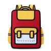 Schoolbag two-dimensional element 1D backpack 1D three-dimensional first, second and third grades boys, girls, children's school bag cartoon