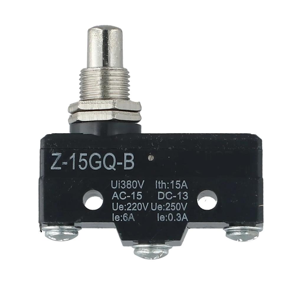 1 PC Z-15GQ-B Button Plunger Momentary Limit Switch SPDT 15A NO+NC Travel Switch Black Copper Contact Material Rated Voltage