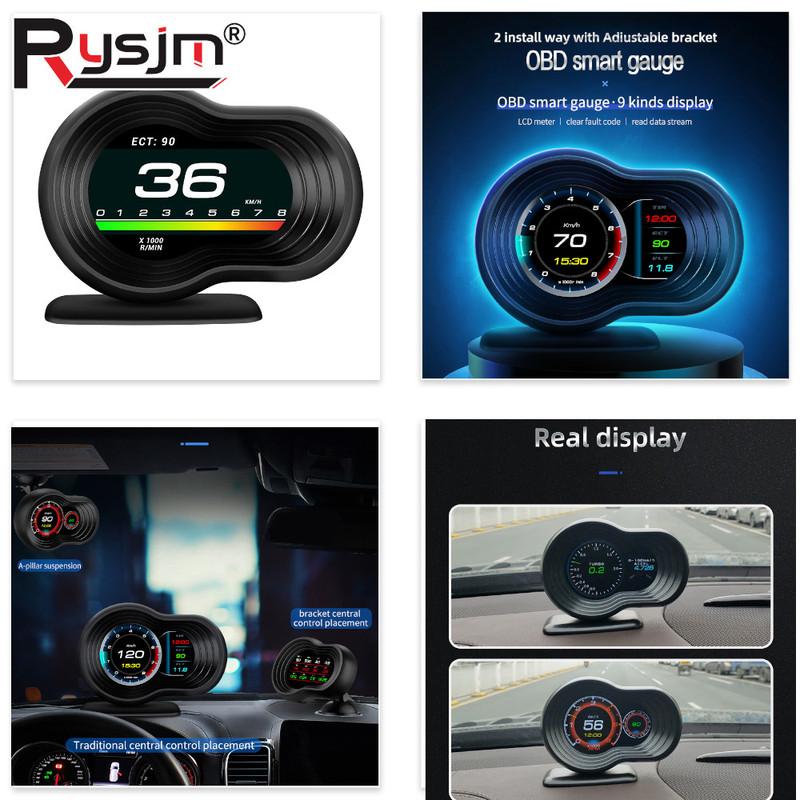OBD2 Car HUD F9 OBD Head Up Display Auto Smart Car On-board Computer Gauge Digital Speedometer Temperature Engine RPM Alarm