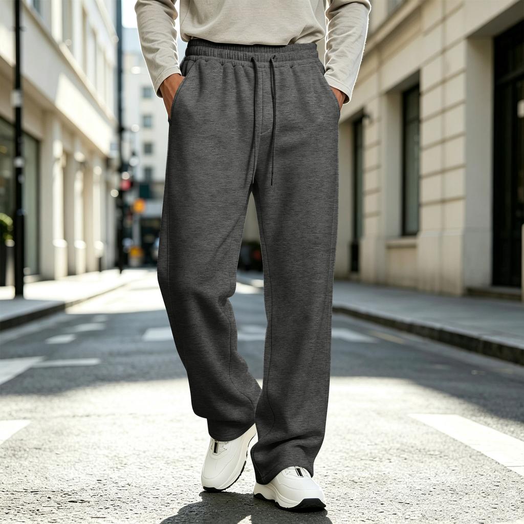 Pantaloni da Jogging Larghi da Uomo a Vita Alta, Vestibilità Larga, Casual, Colorati, per l'Autunno