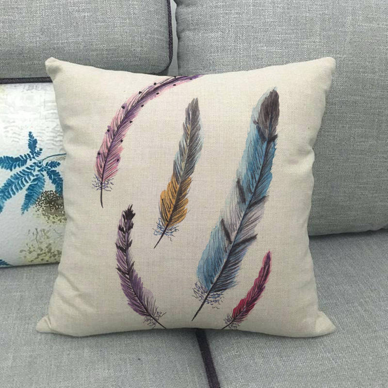Feathered Bird A Cute Pet Digital Printing Short Plush Pillow Covers Decorative For Car Sofa Office Cushion Cover Home Goods