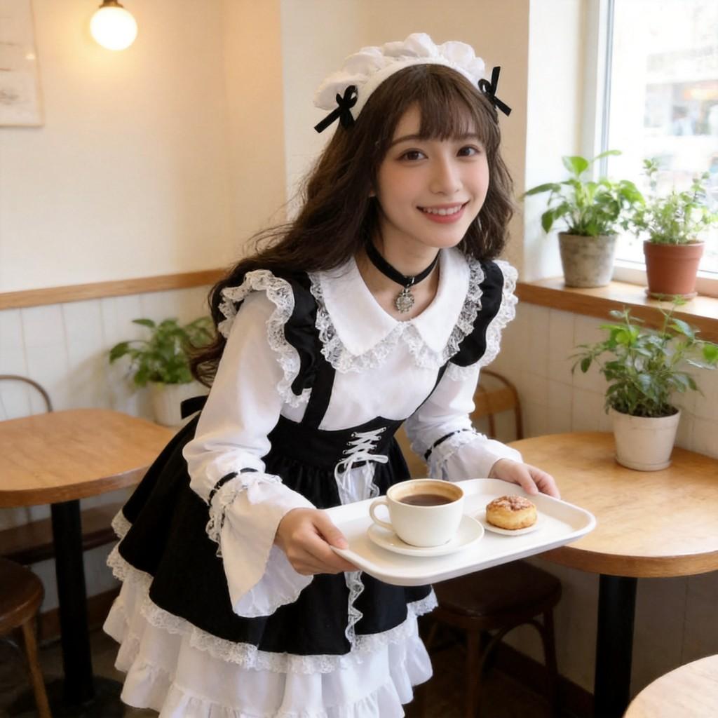 Game Themed Black White Maid Costume Cosplay For Anime And Cosplay Enthusiasts