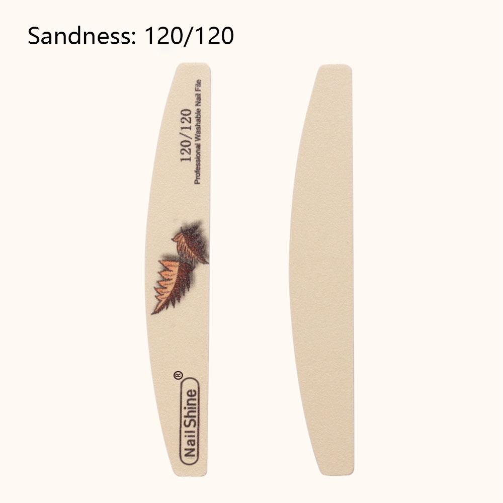 

New Strong Thick Double Sides Nail File Printing Polishing Tools Acrylic Files Half Month Manicure Tool Home Use абрикосовий