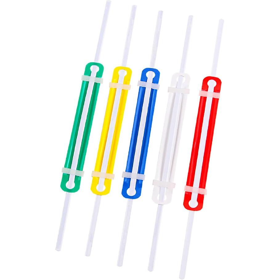 Metal File Fastener, 100 Pcs Metal and Plastic 3.5 Inch 2 Hole Paper Clips for Loose-Leaf and Office (100) 100