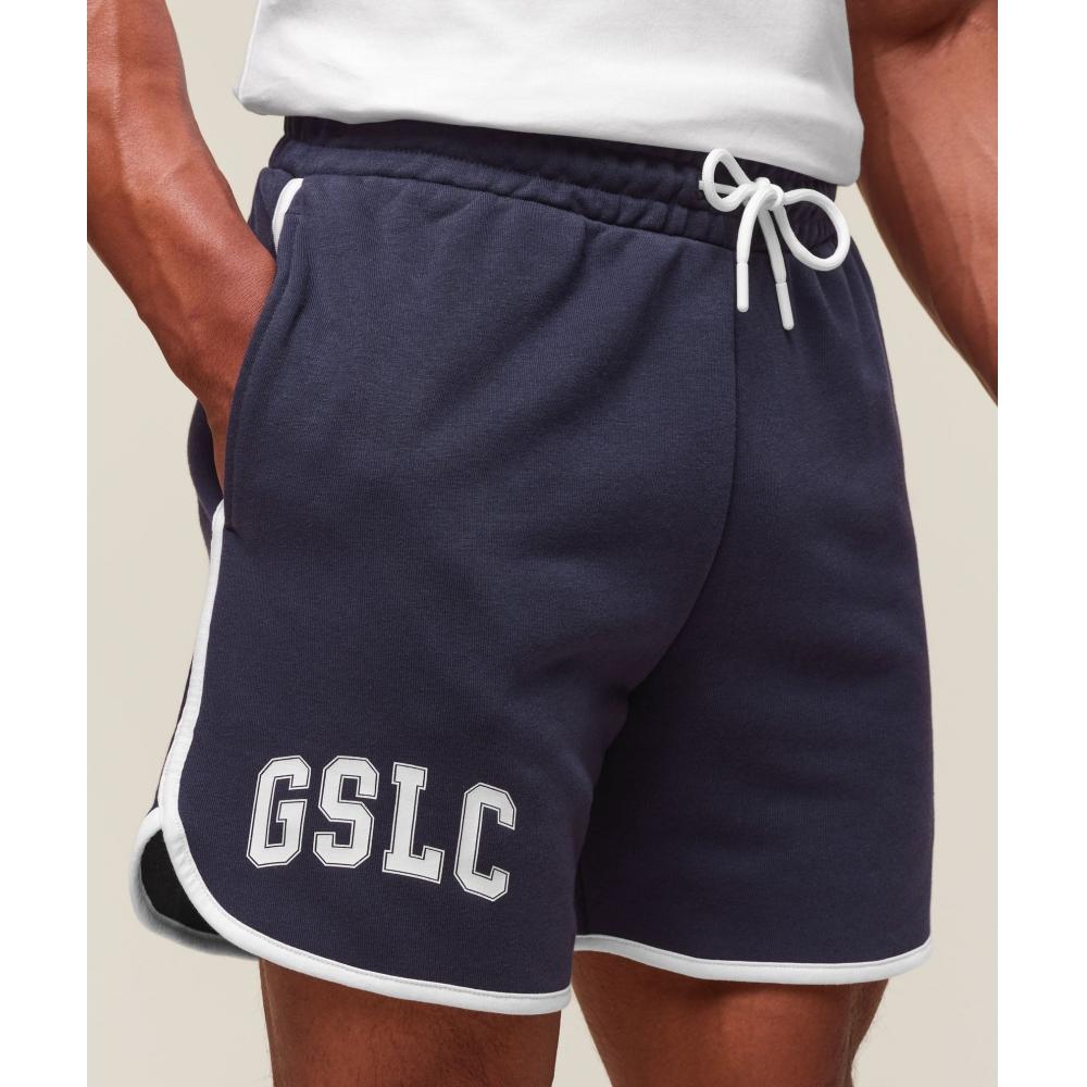 Gymshark Gslc Contrast 5  Shorts Heavy Blue Soft White A2c6u Udb2