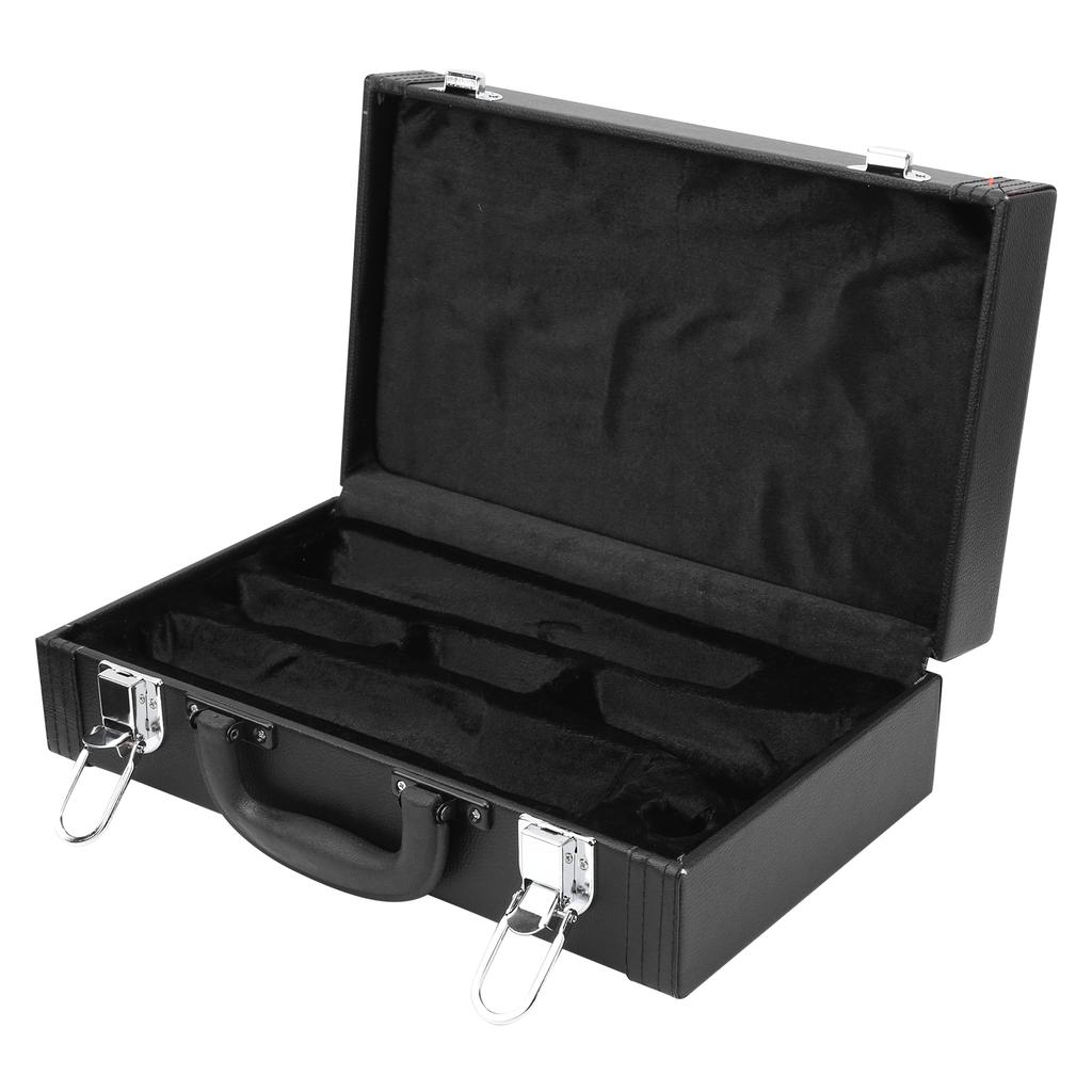 Clarinet Case Faux Leather Waterproof Hard Shell Musical Instrument Accessories IN‑125