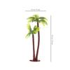 12Pcs Plastic Mini Palm Tree Decor Realistic Small Scale Coconut Trees for DIY Bonsai Container Garden Fairy Landscape