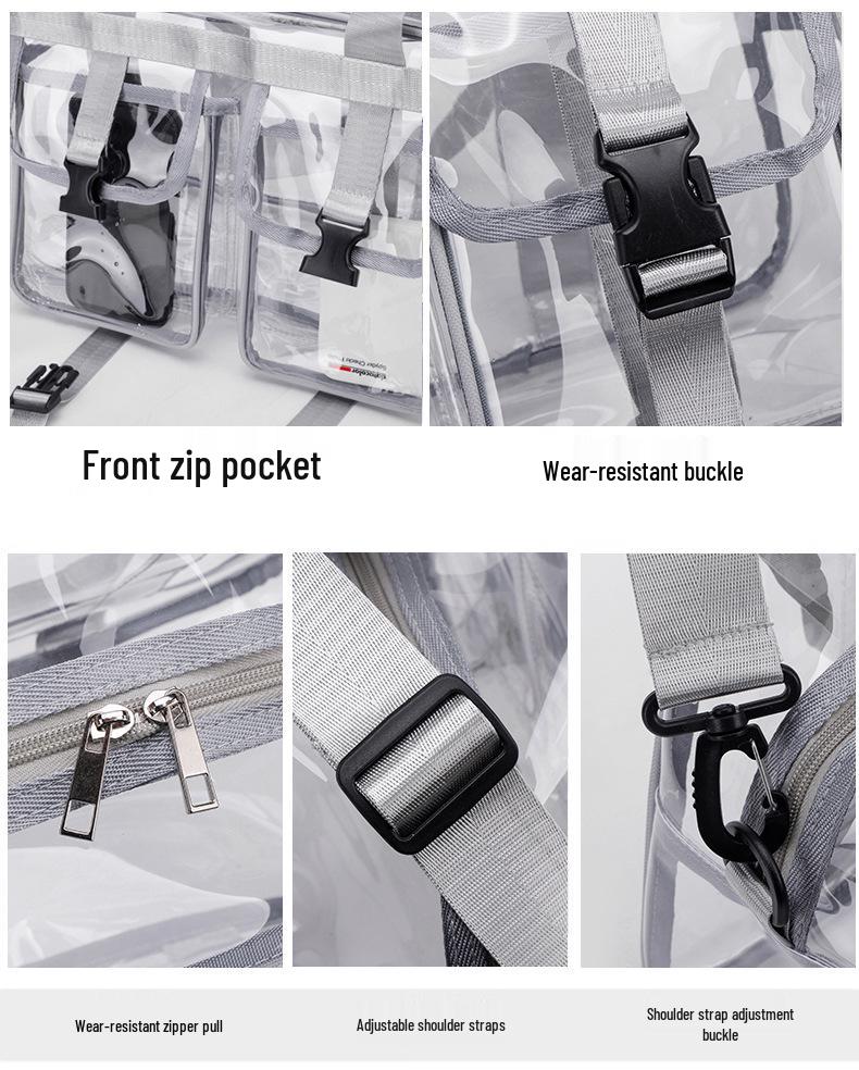 Women's 2025 Transparent PVC Backpack: Large Capacity, Waterproof Fashion Schoolbag