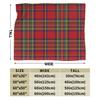 Christmas Red Green Check Tartan Plaid Blankets Coral Fleece Plush Textile Decor Portable Throw Blanket for Bed Travel Rug Piece