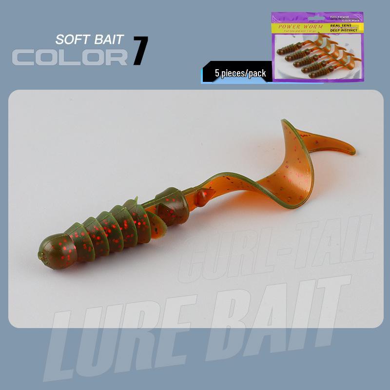 Big Wave Lockenschwanz Weichköder für Barsch und Mandarinfisch