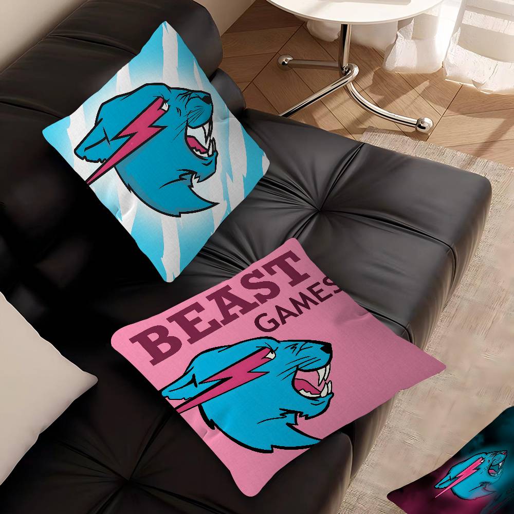 Game Blogger Mr-Beasts Cushion Cover Decorative Pillow Sofa Home Decor Case Pillow Cases