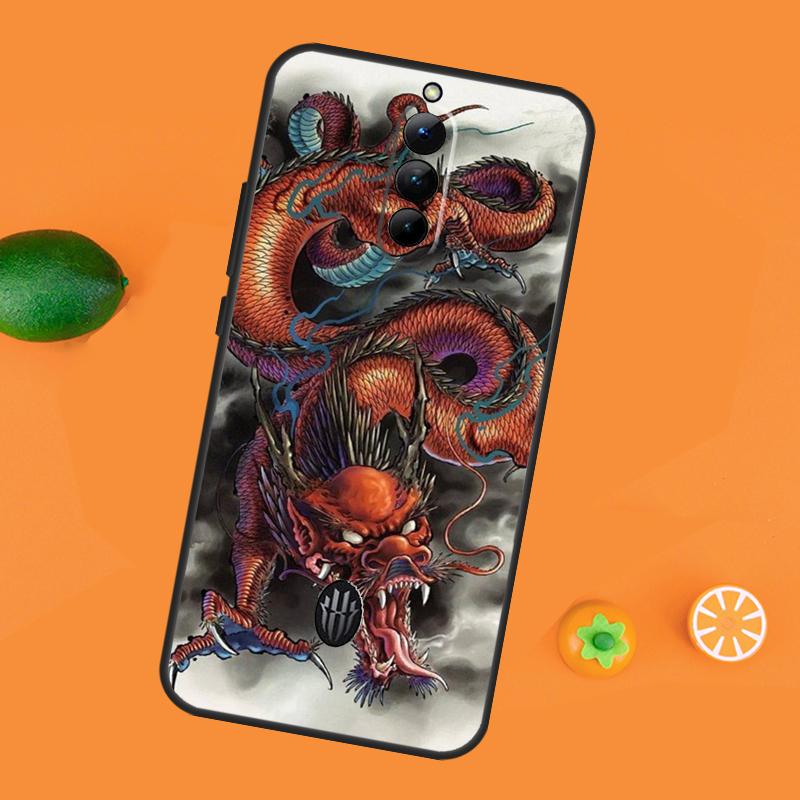 Chinese Dragon Case For ZTE Nubia RedMagic 10 Air 5G 6 7 7S 6S Pro RedMagic 10S 9S 8S 8 9 10 Pro Plus Cover