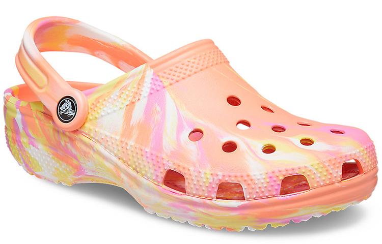 Crocs Classic Clog Marble Beach Sports Unisex Red Multi Color Sandals 'Red' 206867-83F