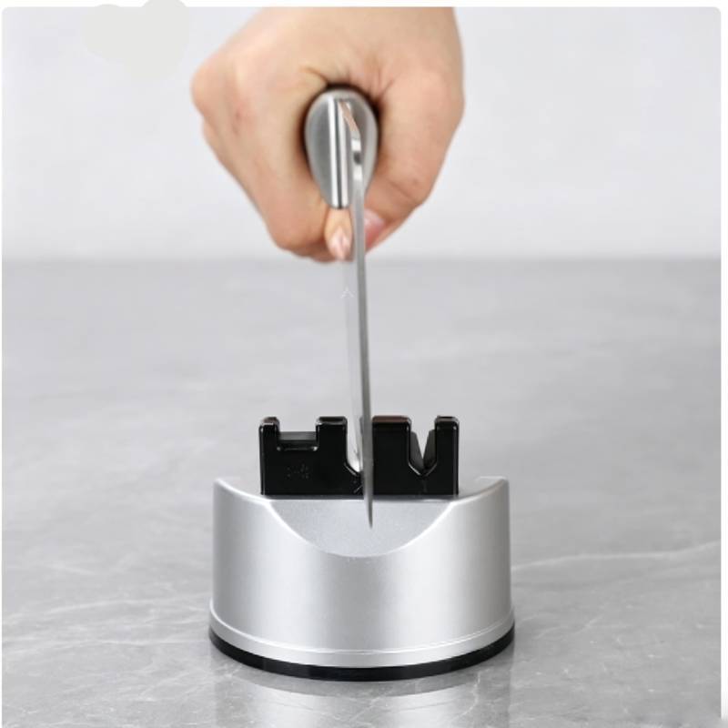 Tungsten Steel Knife Sharpener With Multifunction Sucker Base For Kitchen Use