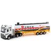 1:50 Scale Oil Tank Truck Miniature Cars Models Toys Alloy Diecast Doors Opened Wheel Pull Back Vehicle For Children Adult Gifts