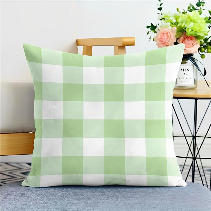 Simple Plaid Striped Pillowcase Dormitory Decoration Office Living Room Home Pillowcase