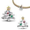Copper Christmas-Themed Pendant Featuring Reindeer Santa Claus Suitable For Diy Bracelets Necklaces Jewelry Gift