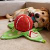 Edukacyjna interaktywna zabawka dla psa Arbuzowa pluszowa zabawka-ukryj i szukaj z piszczałką i dźwiękami szeleszczenia Małe i średnie psy Trening IQ Zabawka do gryzienia