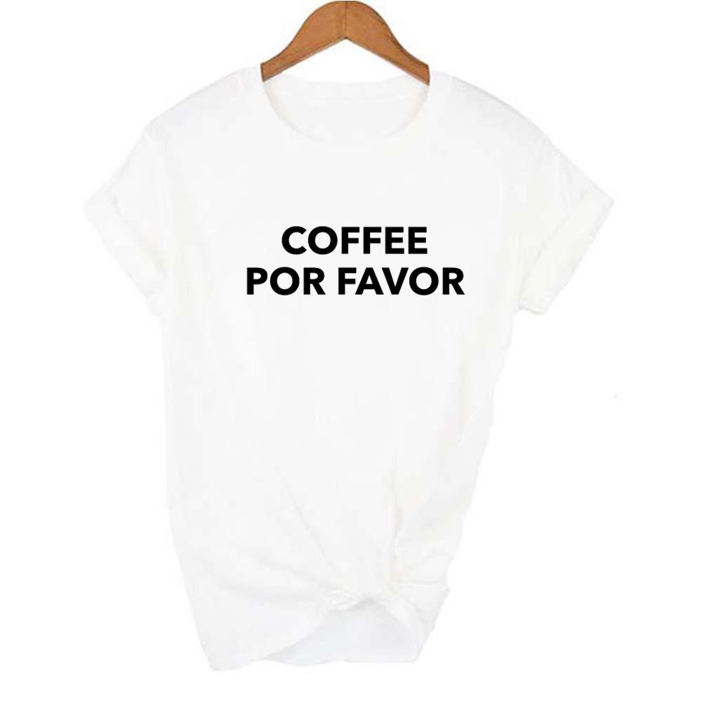 Coffee Favor Print Streetwear T Shirt Summer Women Tees Harajuku Vintage Tops Camisas Mujer Ropa