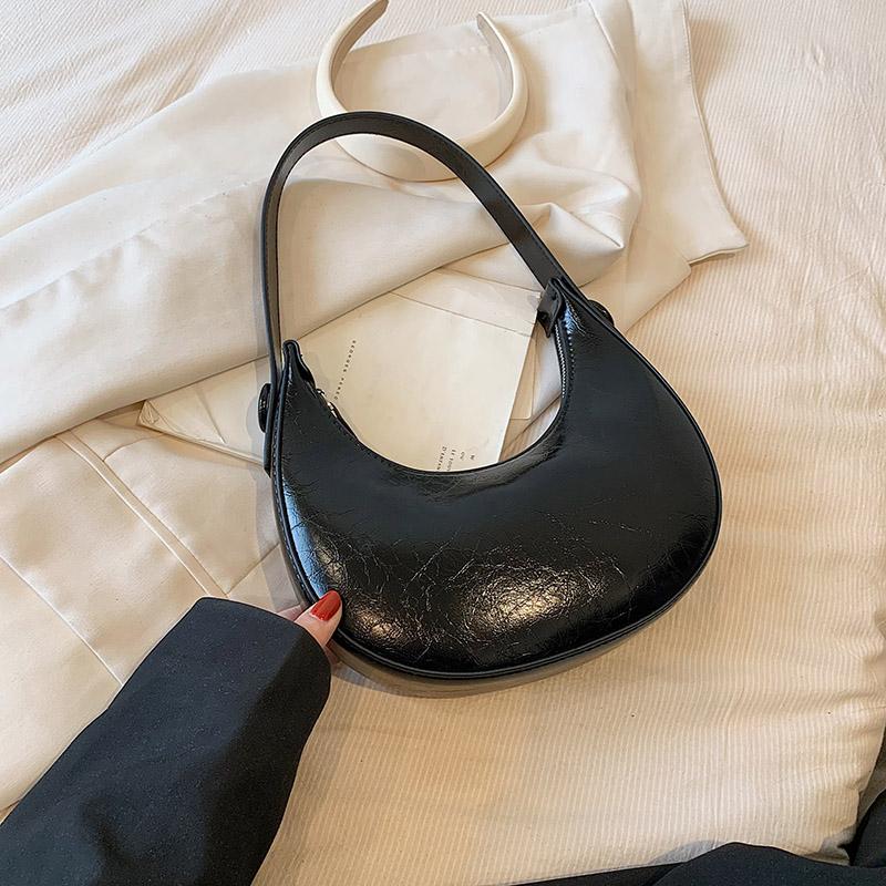 

Модный дизайн, популярная женская сумка, весна-лето, новая, высокого качества, однотонная, простая женская сумка на одно плечо под мышкой (20cm<Max Length<30cm)