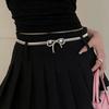 Fashion Butterfly Knot Belt Pu Leather For Summer Dress Accessory Women