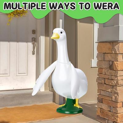 Poseable Goose Wings 23” Porch Lawn Goose Outfit Versatile Goose Wing Attachments Outdoor Seasonal Decoration