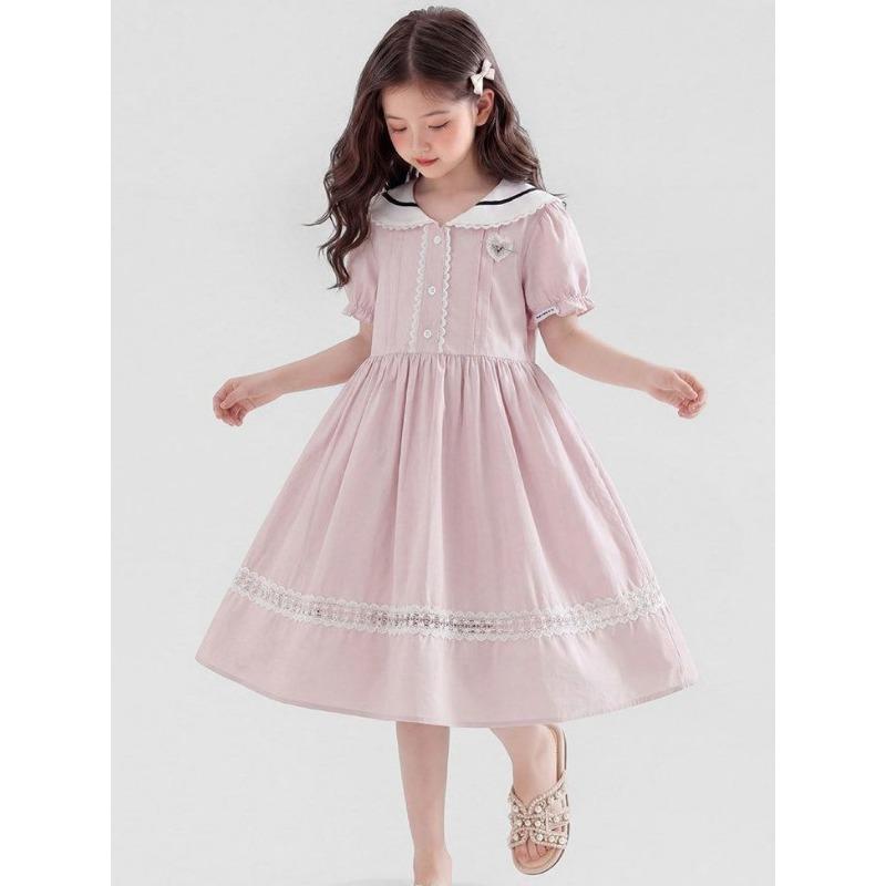 Sweet Pink Dress for Girls - Summer Children's Fashionable Princess Dress