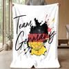 Germany National Football Team Theme Blanket Soft Flannel Blanket Plush Throw Blanket Cozy Sofa Bed Blanket for Home Decor