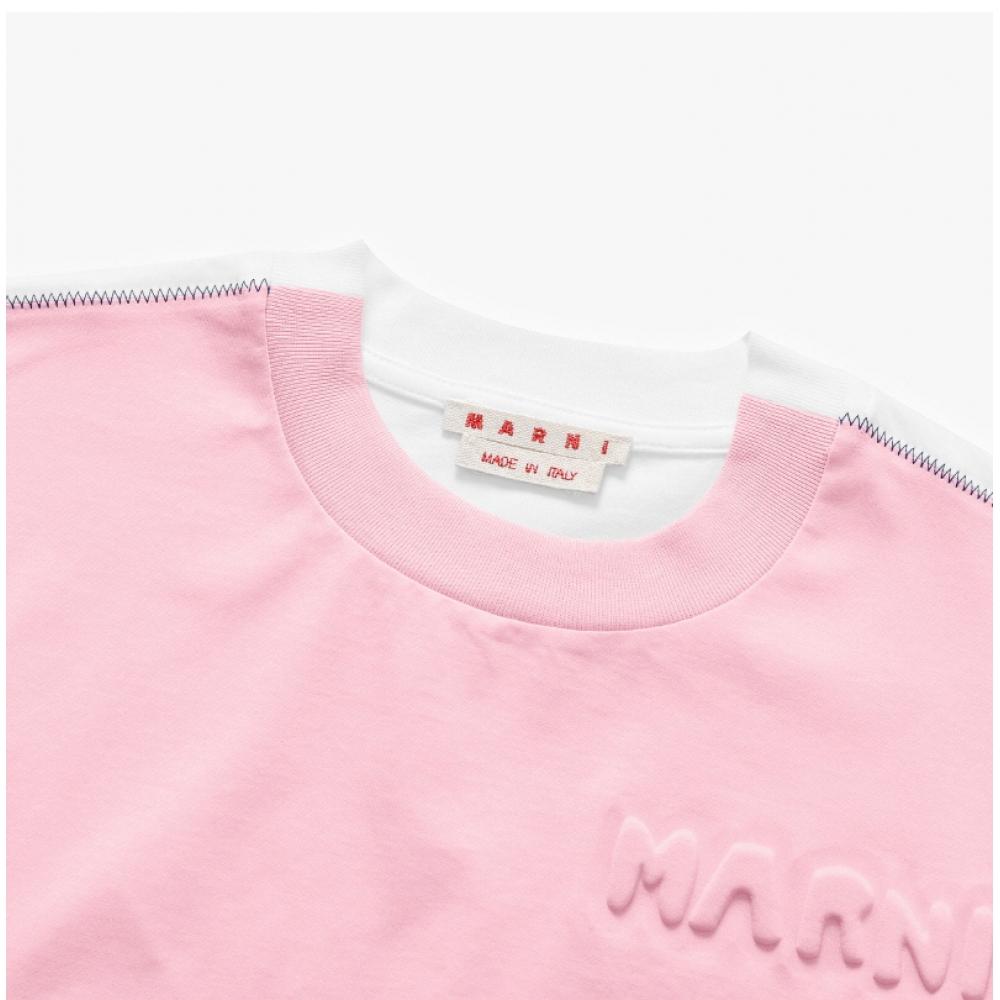 Marni Thjet49qx Utc017 00c09 Logo Women S Short Sleeve Tee